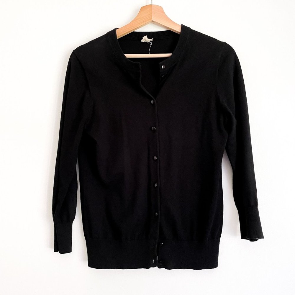 J. Crew Factory Black Classic Lightweight Cardigan